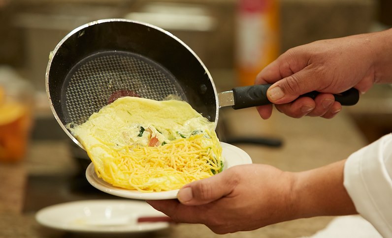 Omelet station
