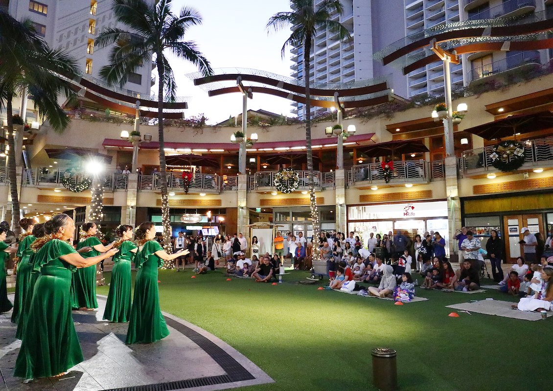 Waikiki Beach Walk Holiday Mele Showcase - Photo by Russell Sumida