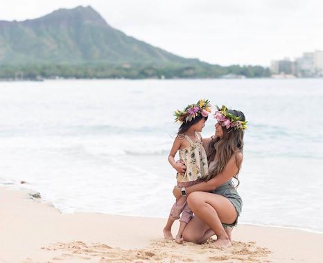 Beach walk at Honolulu, Hawaii Hotel